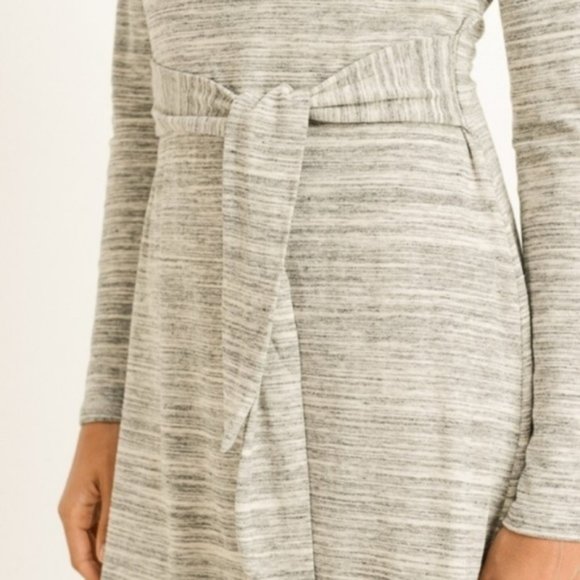 GILLI Heather Gray Tie Waist Long Sleeve Dress NWT - Picture 8 of 8